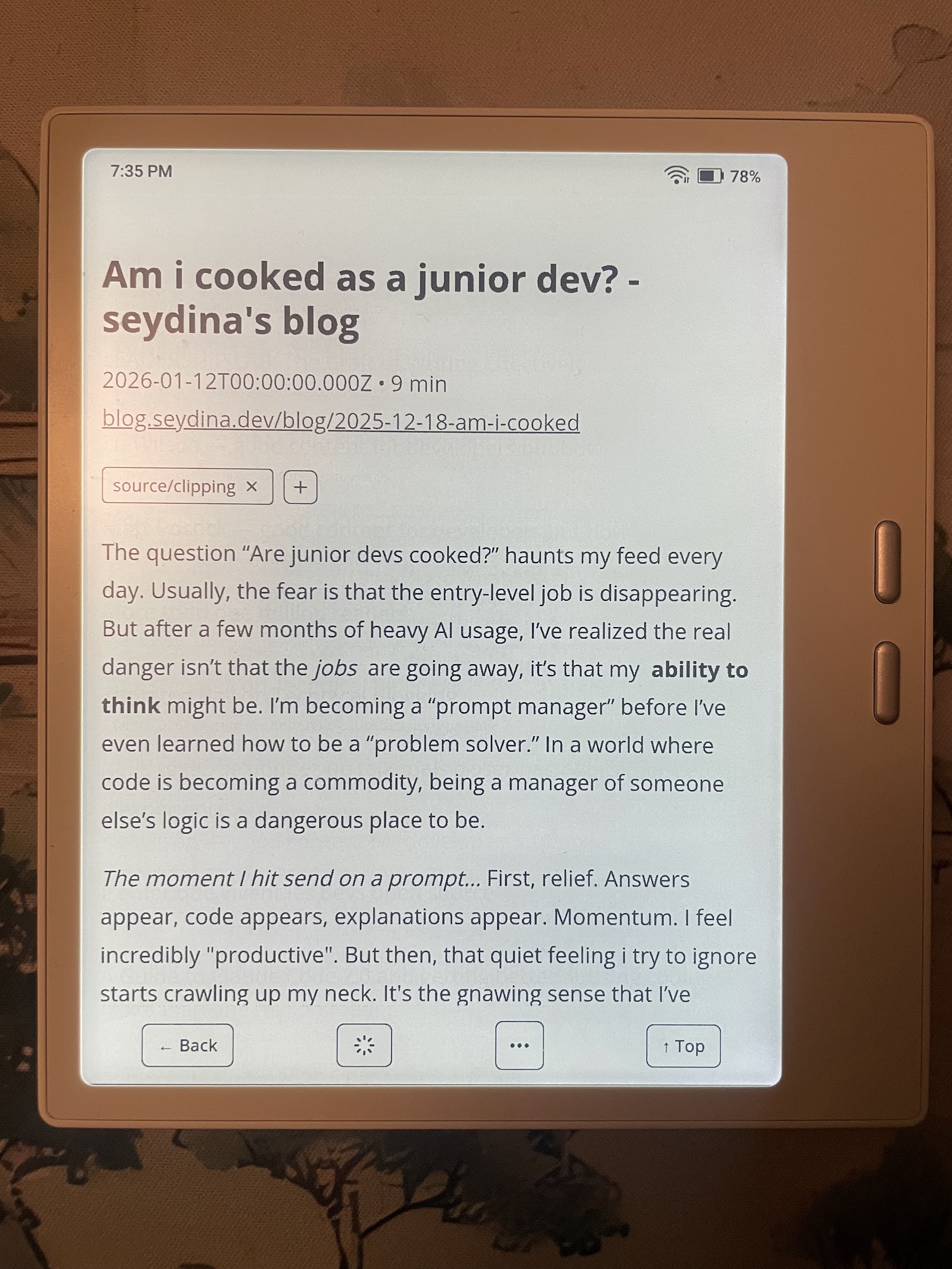 An article on my Boox