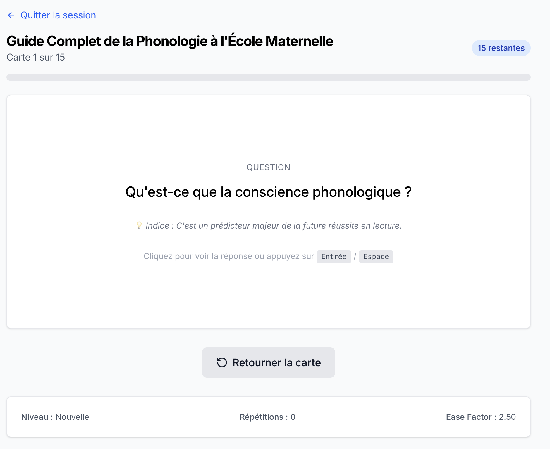 CAPPEI Quest flashcard interface showing a multiple-choice question about inclusive education practices